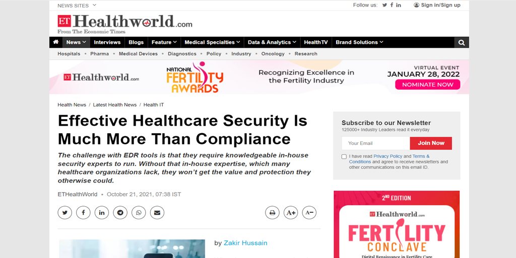 Read more about the article Effective Healthcare Security Is Much More Than Compliance
