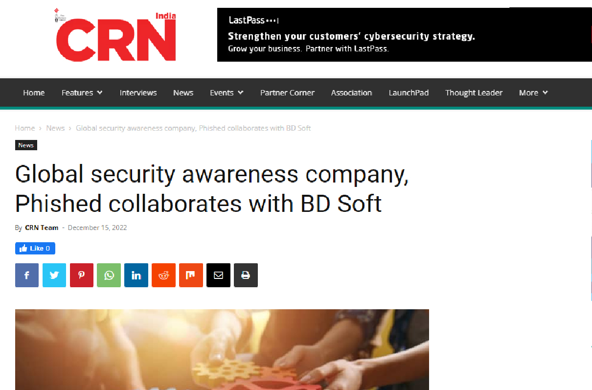 Read more about the article Global security awareness company, Phished collaborates with BD Soft