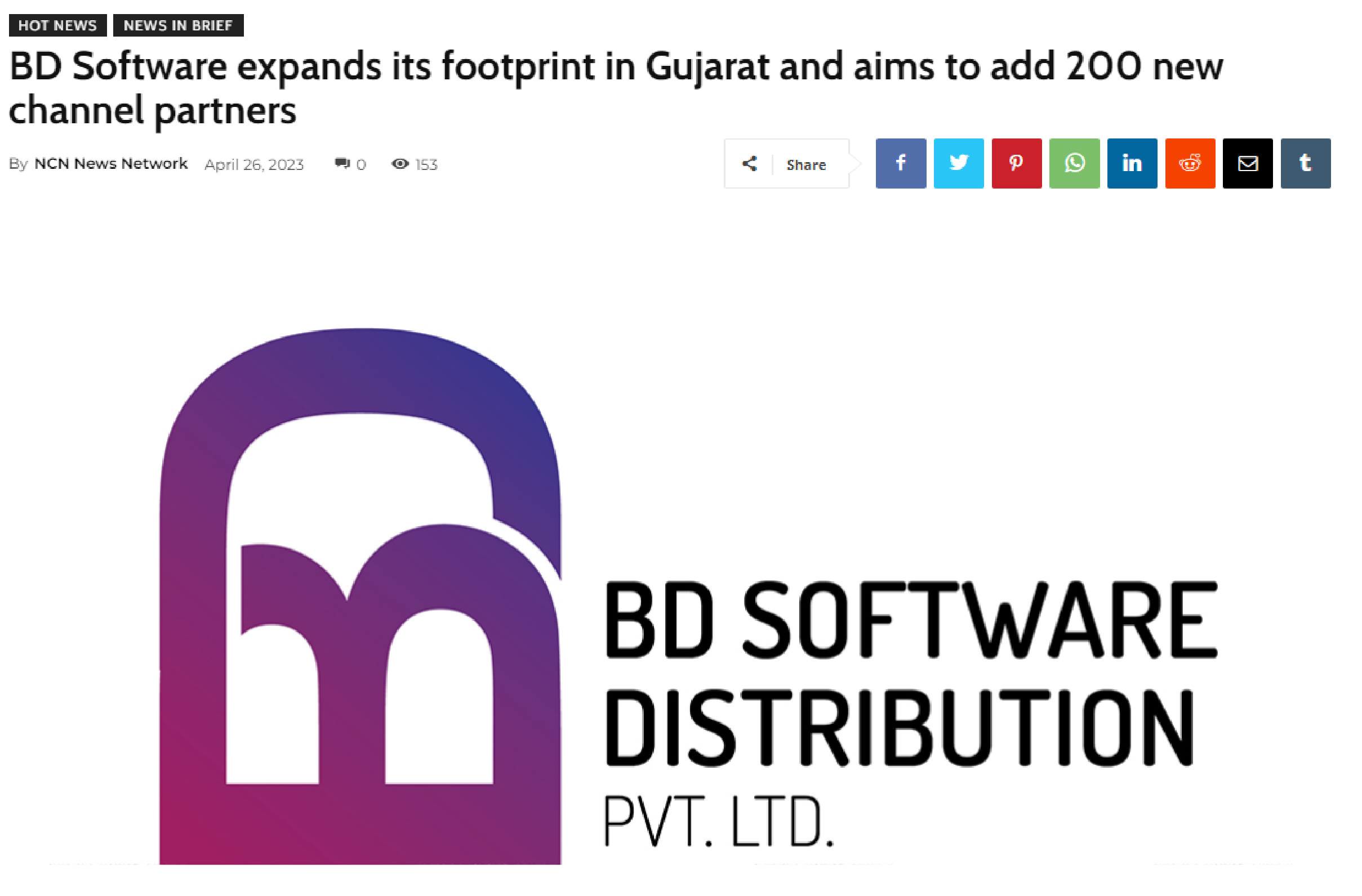 Read more about the article BD Software expands its footprint in Gujarat