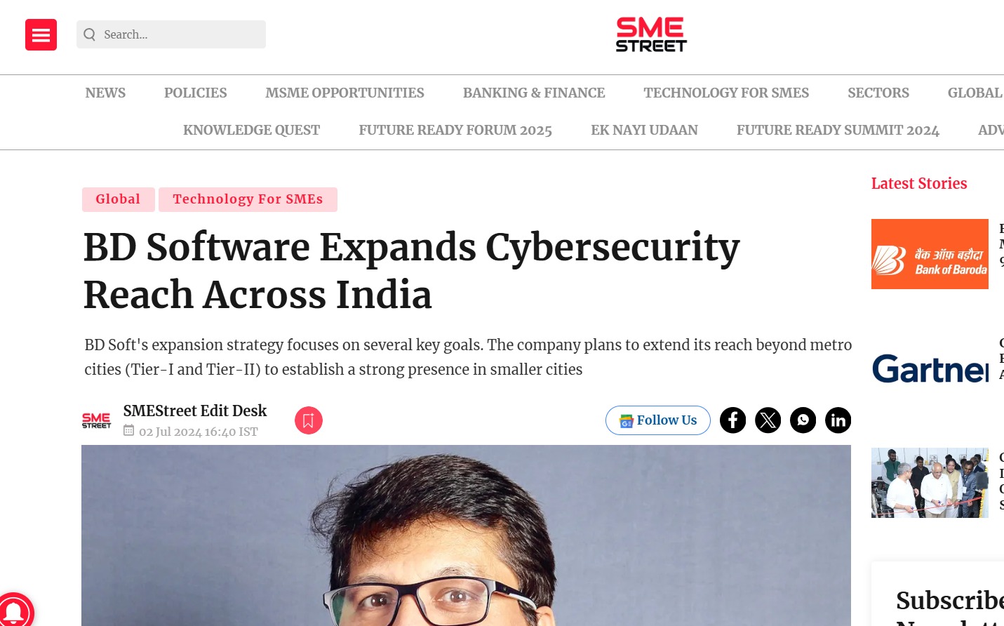 Read more about the article SMEstreet – BD Software Expands Cybersecurity Reach Across India